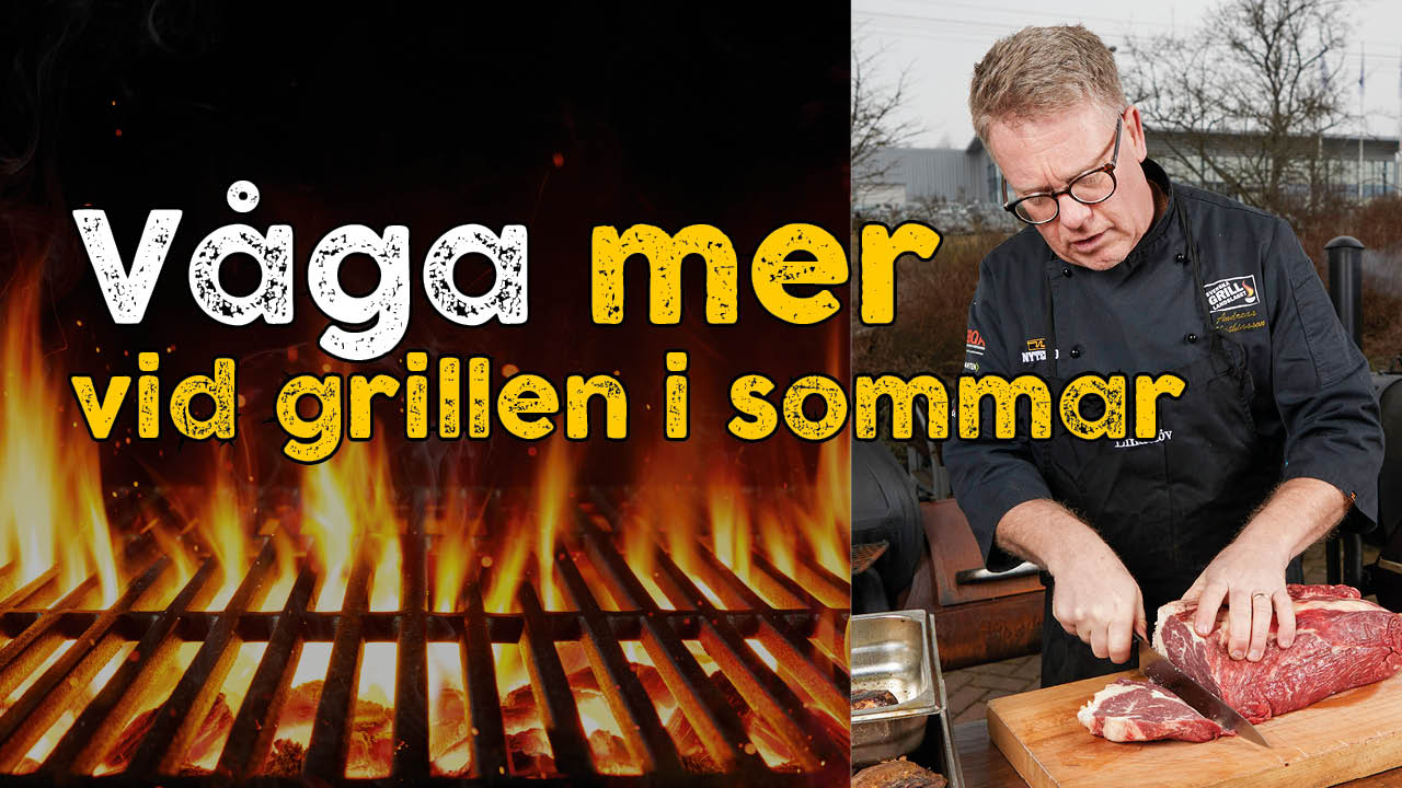 Grillmästaren Ulrik Lindelöv vill få fler att våga mer – för en roligare matsommar
Korv, oxfile, havskräftor, rotselleri och blomkål.
Grillmästaren Ulrik Lindelöv hoppas att fler tar sig tiden att utmana sig själva vid grillen i sommar.
Det behöver inte vara så svårt, det handlar om tid och tålamod.